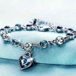 New Heart Of Blue Ocean Adjustable Bracelet